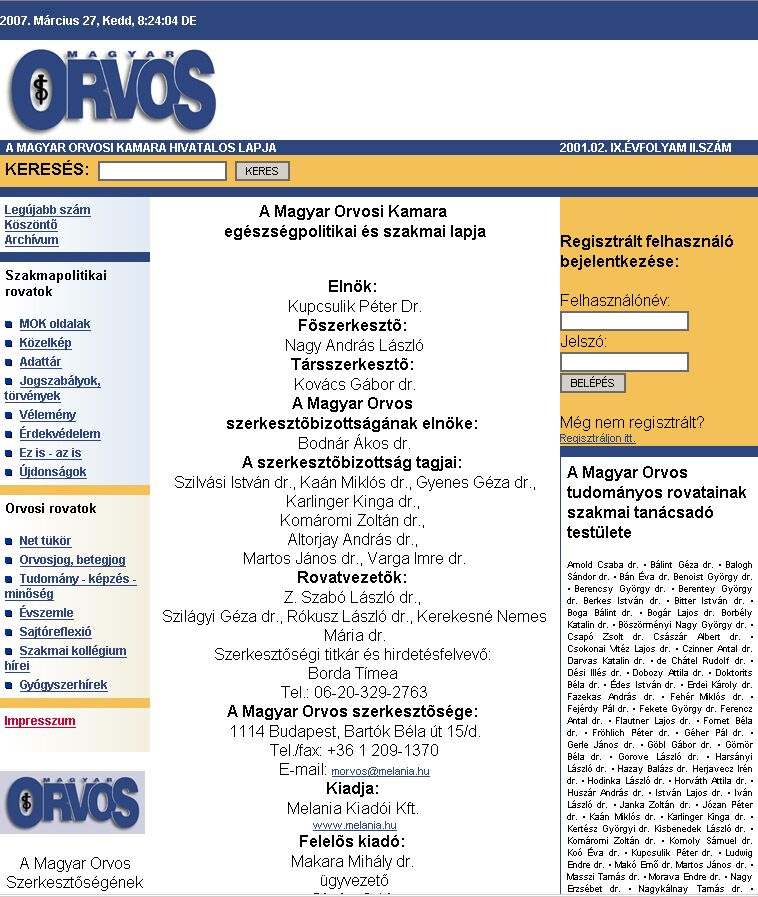 Magyar Orvos 2007.03.27.
