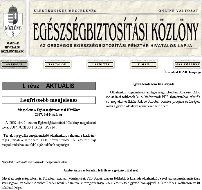 Eg�szs�gbiztos�t�si K�zl�ny 2007.06.15.