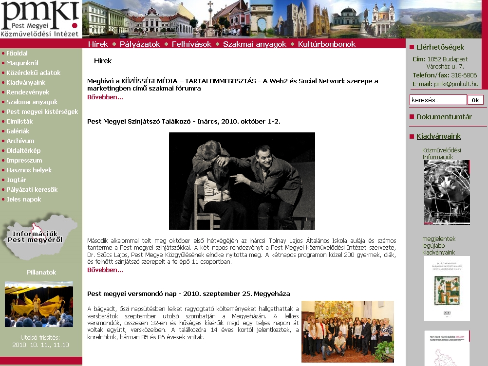 K�zm�vel�d�si Inform�ci�k 2010.10.11.