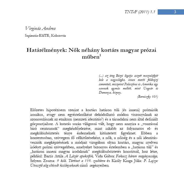 TNTeF - T�rsadalmi Nemek Tudom�nya Interdiszciplin�ris eFoly�irat 2011.03.28.