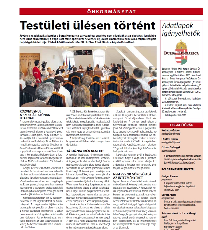Soroks�ri H�rlap 2011.11.09.