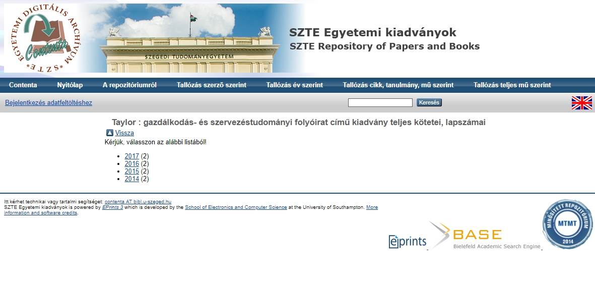 Taylor : gazd�lkod�s- �s szervez�studom�nyi foly�irat 2018.04.24.