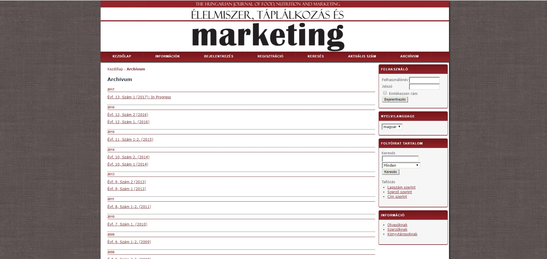 �lelmiszer, t�pl�lkoz�s �s marketing 2018.04.26