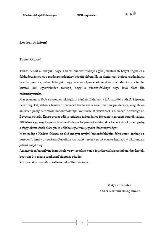 B�n�z�sf�ldrajzi k�zlem�nyek  2020.09.29.