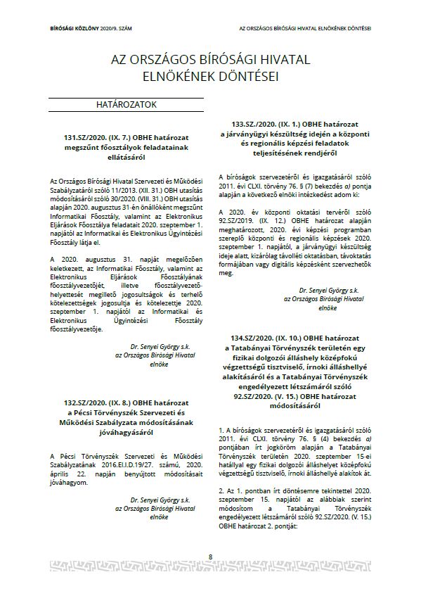 B�r�s�gi k�zl�ny 2020.10.08.