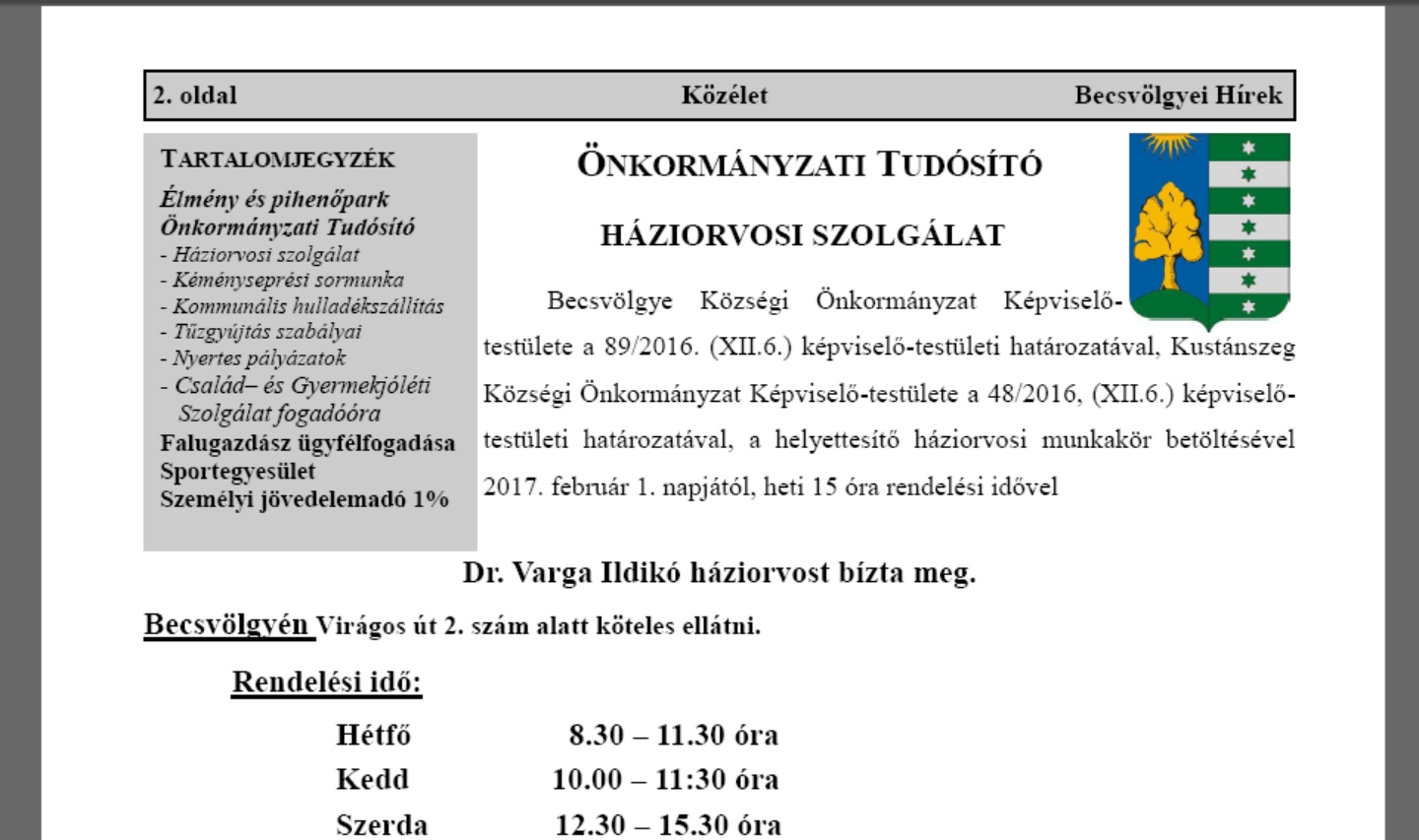 Becsv�lgyei h�rek 2022.03.03.