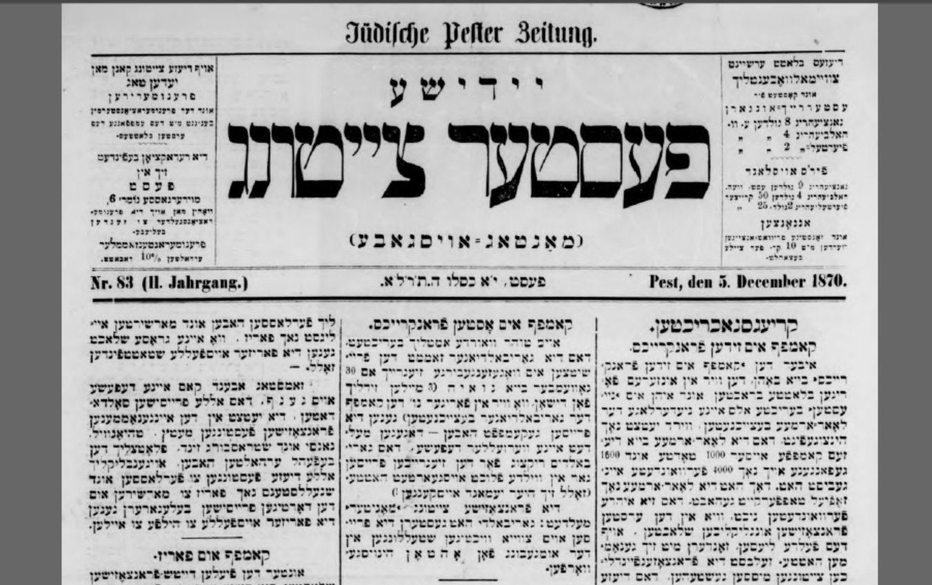 J�dische Pester Zeitung 2022.03.10.