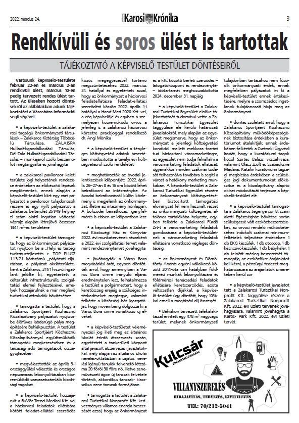 Karosi kr�nika 2022.03.30.