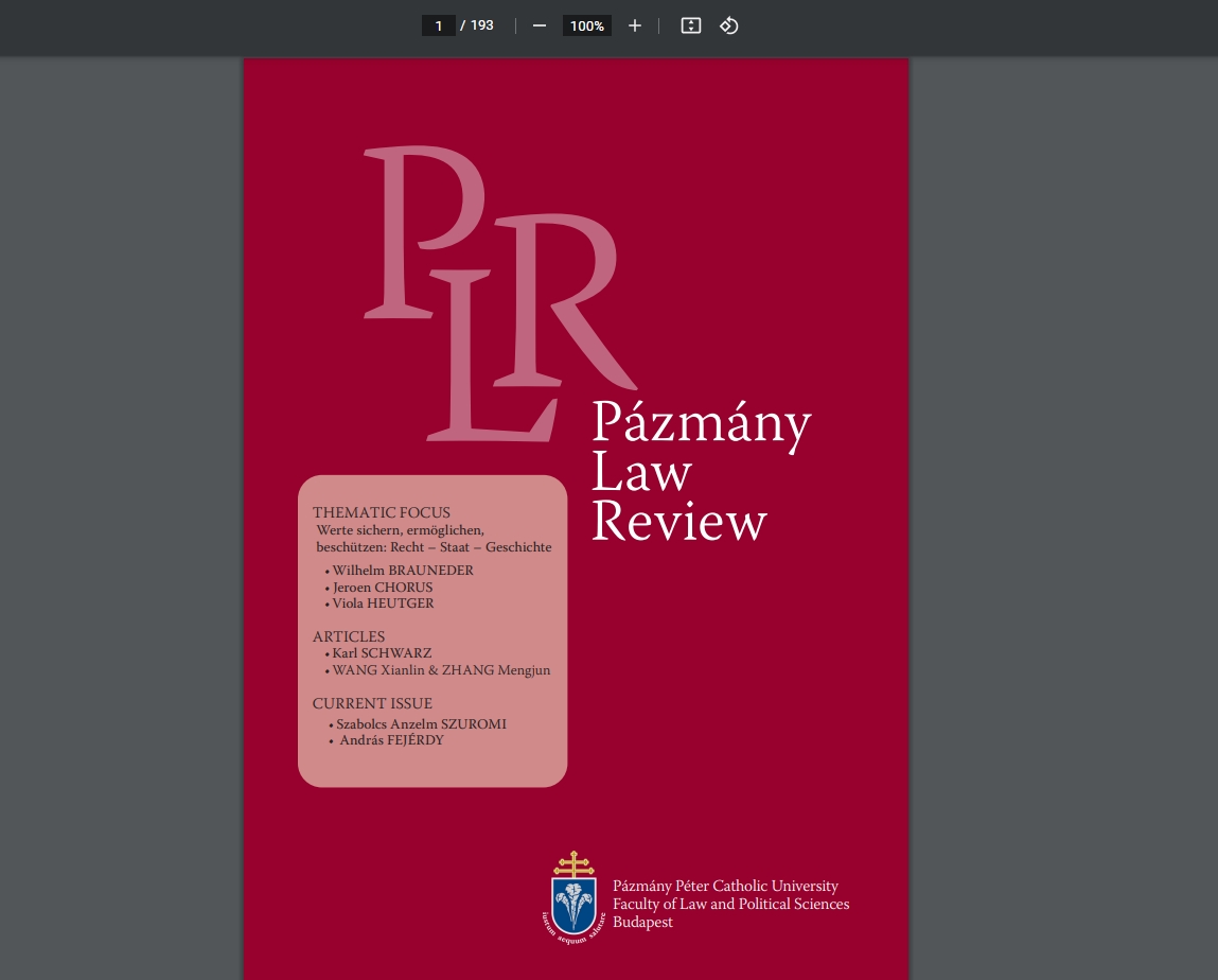 P�zm�ny law review 2022.04.05.