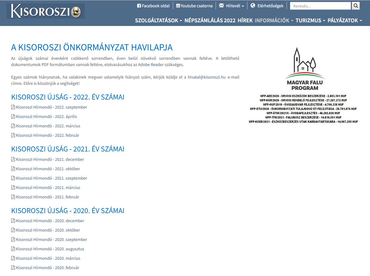 Kisoroszi h�rmond� 2023.01.12.
