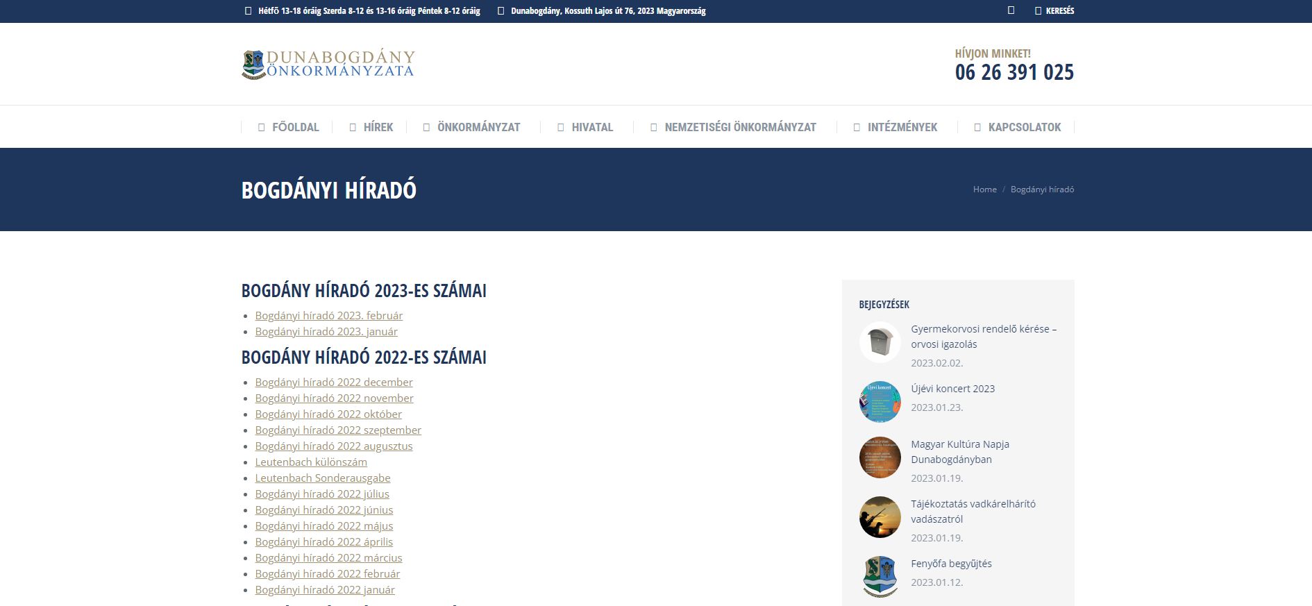 Bogd�nyi h�rad� 2023.02.08.