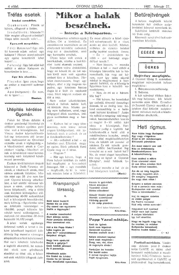 Gyomai ujs�g 2023.03.02.
