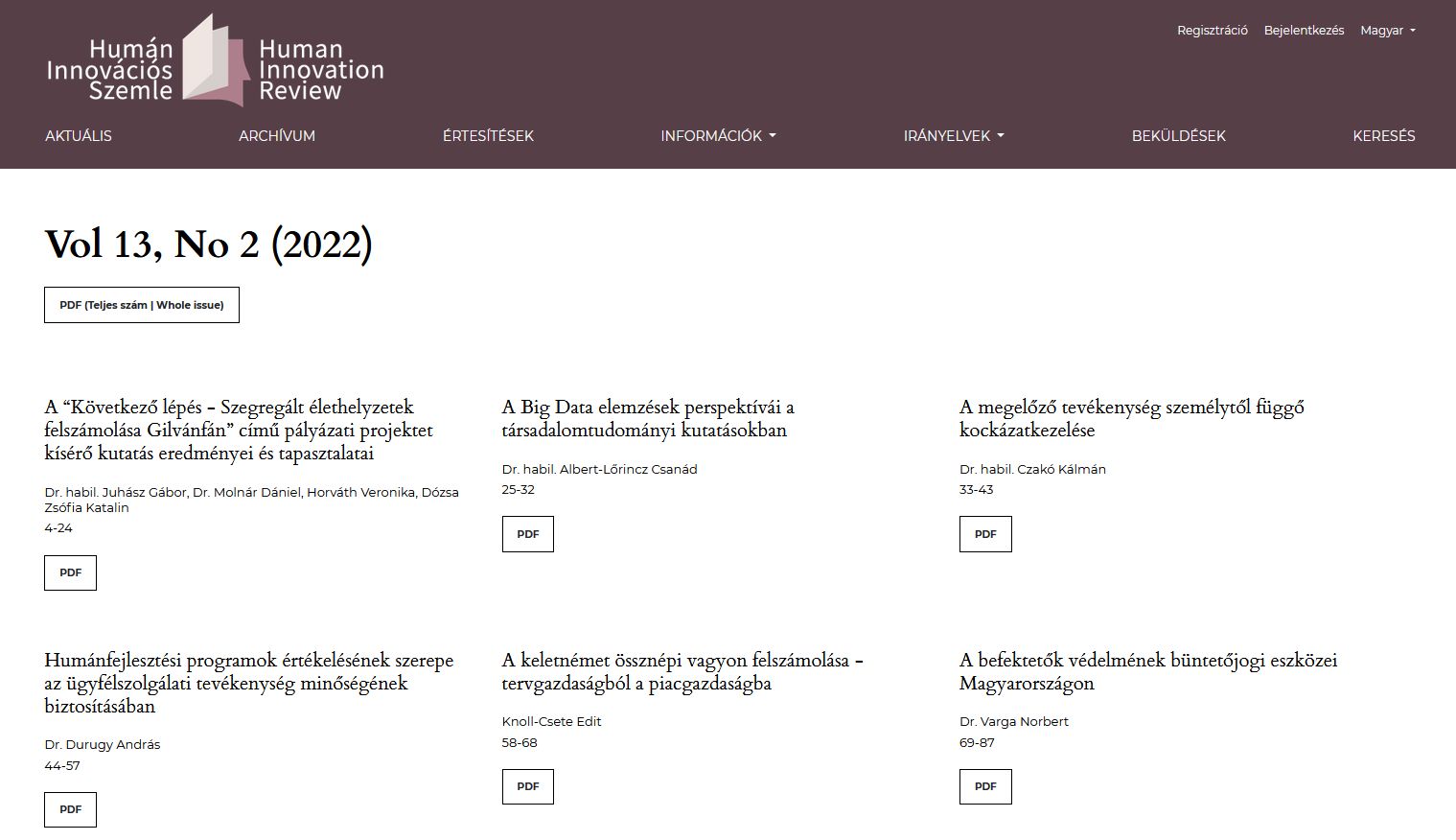 Hum�n innov�ci�s szemle 2023.04.28.