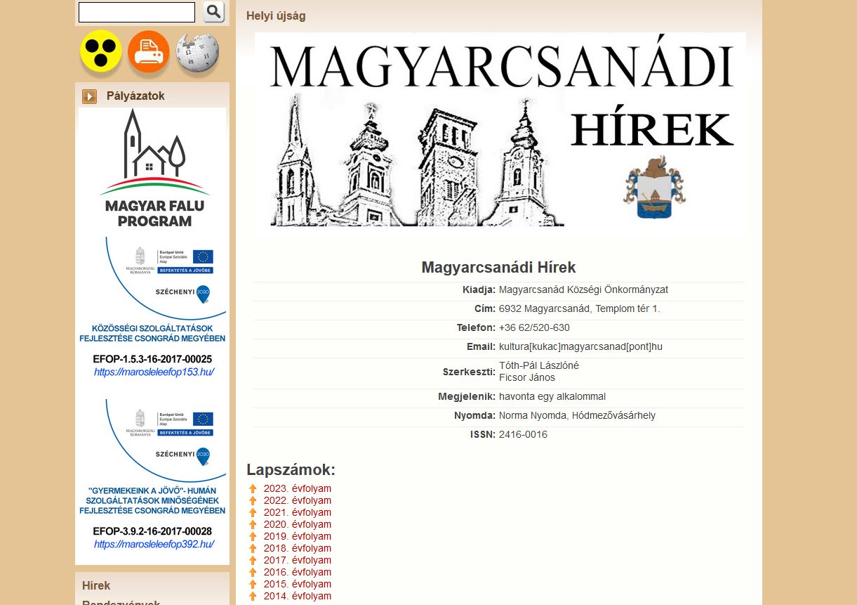 Magyarcsan�di h�rek 2023.04.28.