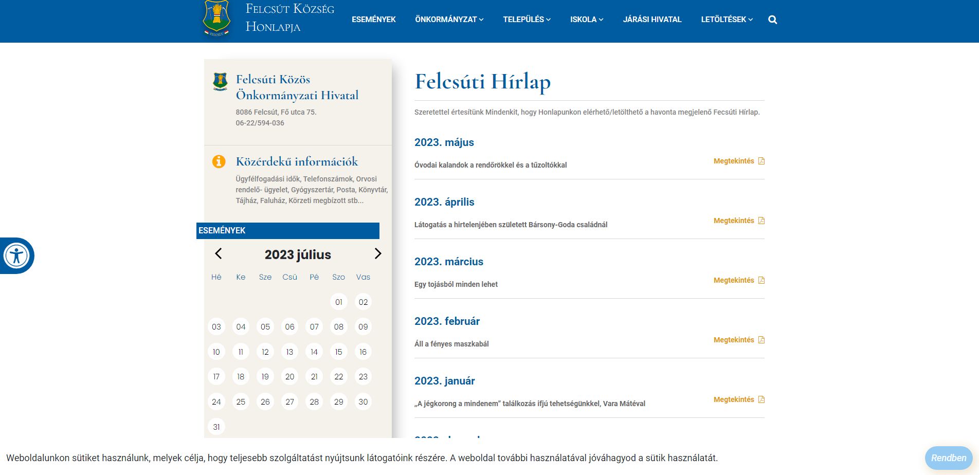 Felcs�ti h�rlap 2023.07.05.