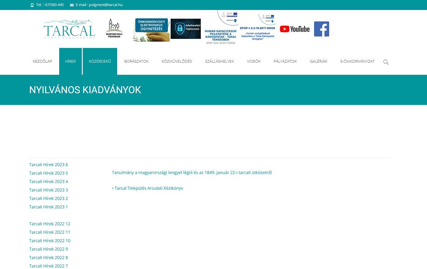 Tarcali h�rek 2023.08.02.