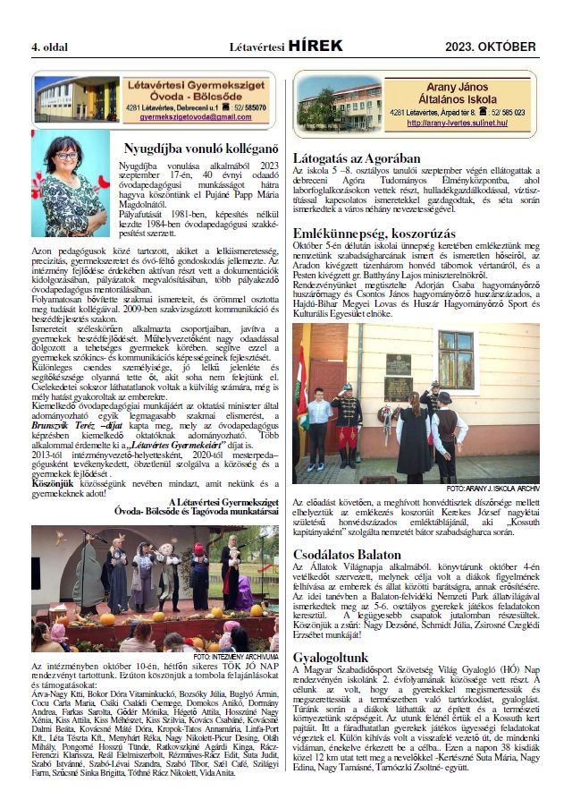 L�tav�rtesi H�rek 2023.11.06.