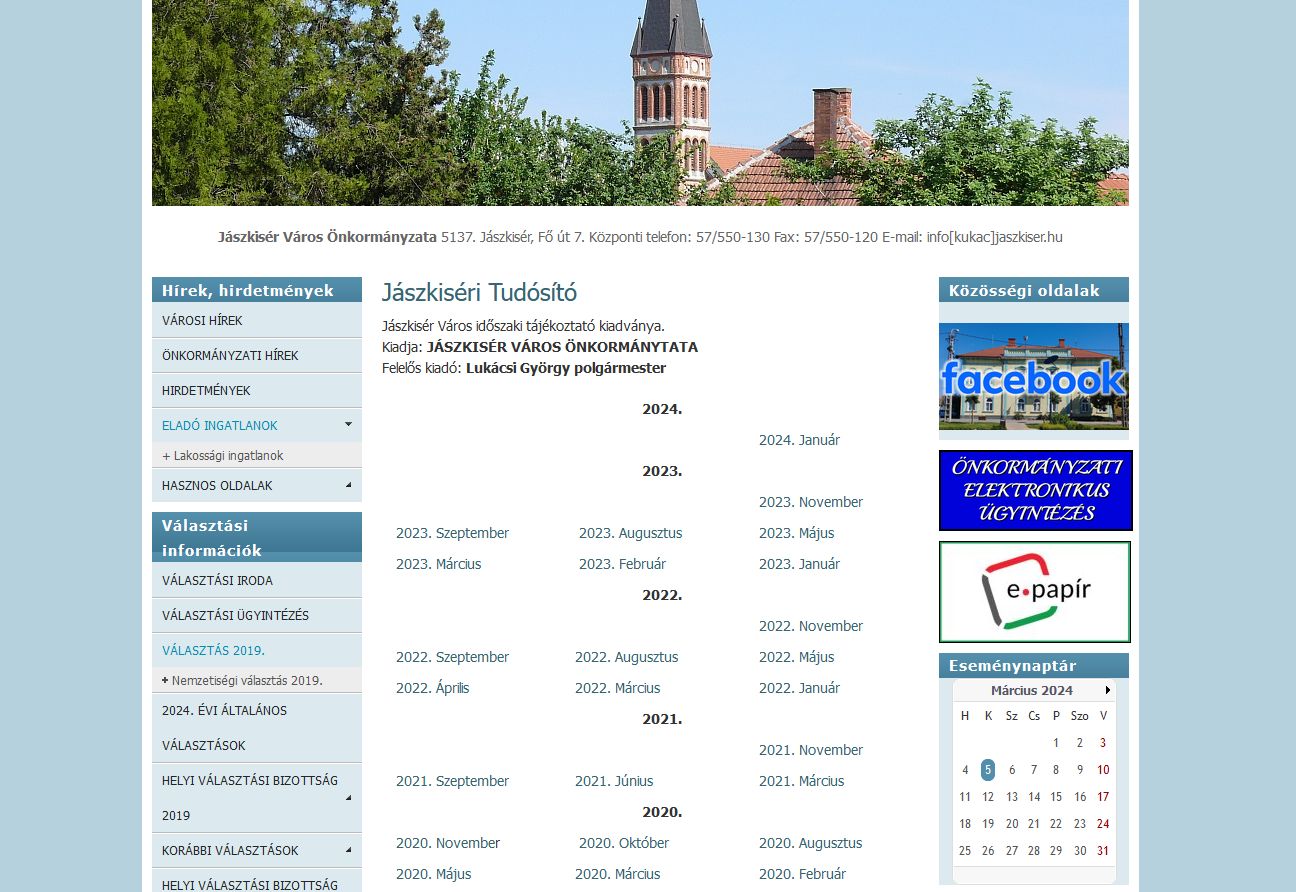 J�szkis�ri tud�s�t� 2024.03.05.