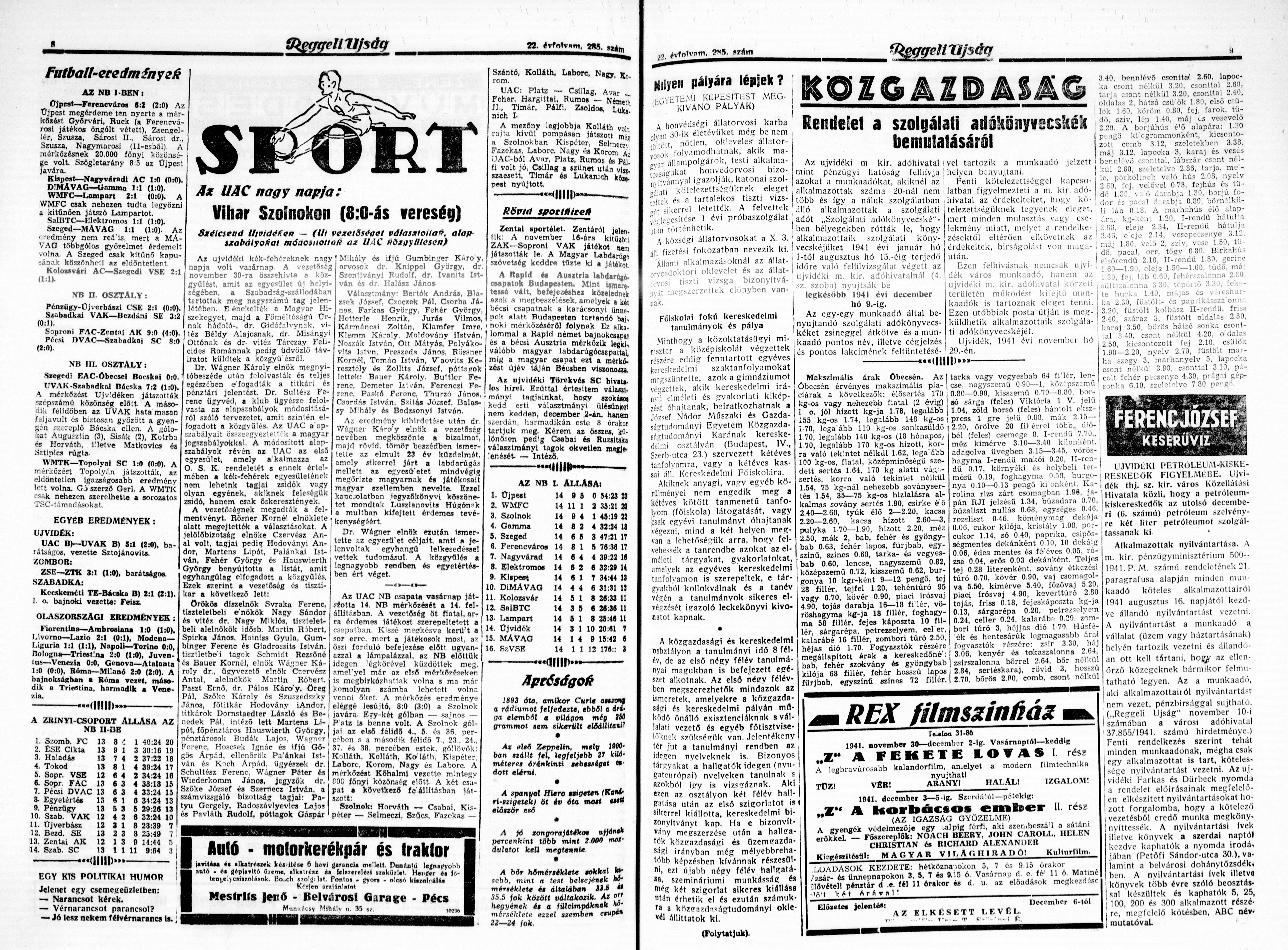 Ujvid�ki reggeli ujs�g 2024.11.29.
