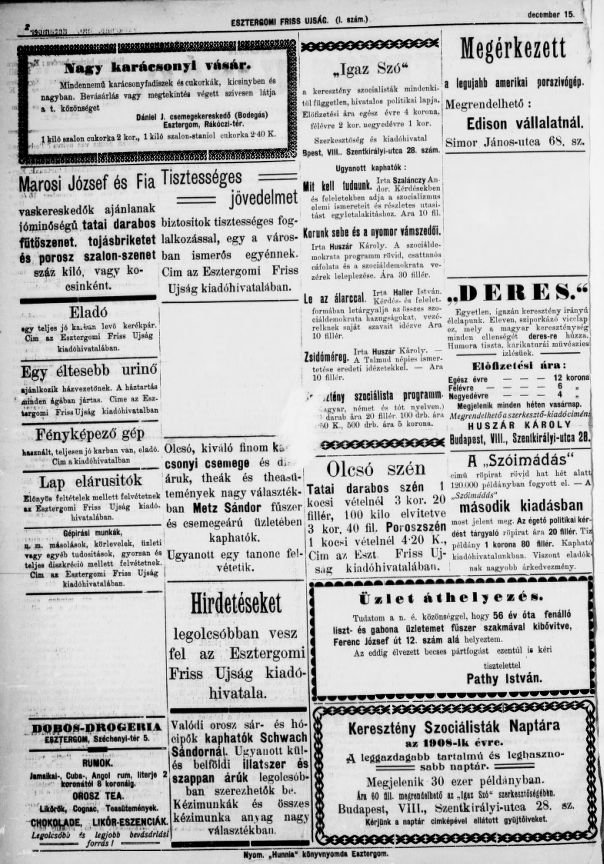 Esztergomi friss �js�g  2026.02.16.