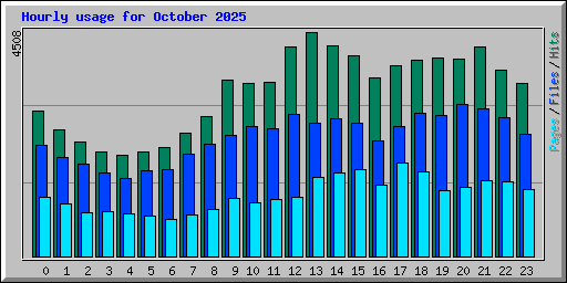 Hourly usage for October 2025